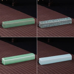 Ceramic Paperweight Brush Rest Calligraphy Painting Tool Celadon Paper Weight. - Picture 1 of 20