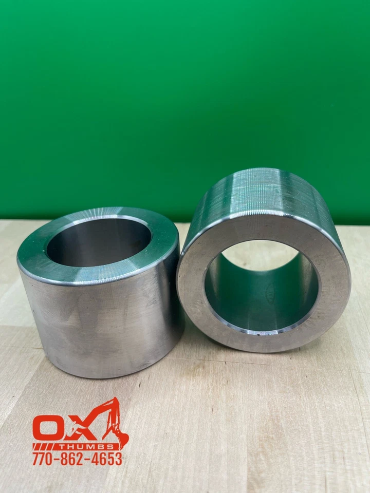 Set Of 2 45MM Excavator Bucket Bushings Bosses Cat John Deere Kubota Takeuchi - Image 1 of 1