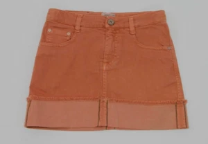 NWT Brunello Cucinelli Girls Denim Skirt W/Logo Hardware +Beading Accents 6 A228 - Picture 1 of 9