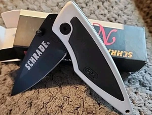 NIB SCHRADE Nitro SQ312 Folding Pocket Knife Lock Blade Belt Clasp 3 7/8" Closed - Picture 1 of 3