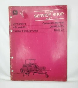John Deere Operator's Manual - Dealer Service Shop Copy - 451 and 651 - Picture 1 of 4