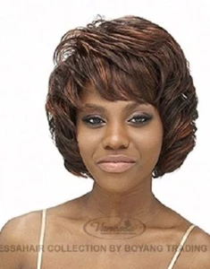 STACY - VANESSA SYNTHETIC SHORT FULL WIG WAVY BANG LAYERD STYLE - Picture 1 of 13