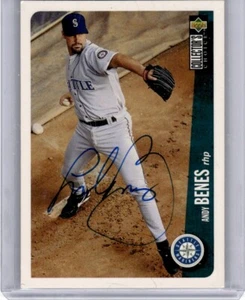 1996 Collector's Choice Andy Benes Auto Seattle Mariners #317 Signed IP - Picture 1 of 2