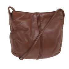 LOEWE Shoulder Bag Leather Brown Auth 66046