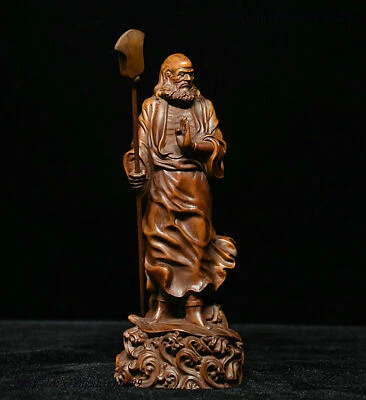 China Budismo Boj Guerrero Monje Arhat Damo Bodhidharma Dharma Buda Estatua Foto 1 de 4