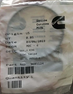 Junta tórica Cummins 3685124 nueva de fábrica OEM se envía gratis ISX / QSX 3685124 - Imagen 1 de 5