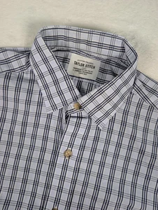 Camisa de vestir Taylor Stitch manga larga para hombre pequeña azul a cuadros - Imagen 1 de 7