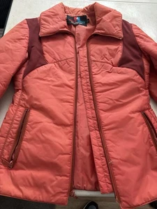 VTG White Stag Puffer Jacket Womens 12 Retro Ski Nylon Insulated Coat W/overalls - Picture 1 of 12