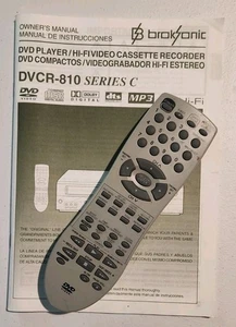 Broksonic Memorex Orion 25-2050 Remote Control DVD VCR Player DVCR-810 Manual - Picture 1 of 3