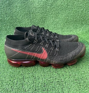 Nike Air VaporMax Bred Men’s Size 13 Black Red Shoes Sneakers 849558-013 Used - Picture 1 of 19