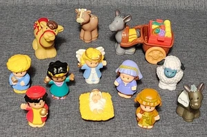 Lot 14 Fisher Price Little People Krippe Bibel Figuren Rollenspiel Weihnachten - Bild 1 von 10