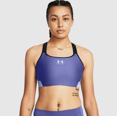 Under Armour UA HeatGear High Support Sports Bra Purple Women's Size Small - Image 1 of 4
