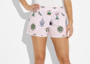 Wicked × Katie Kime Damen Iconic Graphic Boxershorts - Pink Nadelstreifen XL Ozian - Bild 1 von 8
