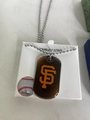 San Francisco Giants Dog Tag Necklace Stainless Steel MLB Licensed with Gift Box - Image 1 of 4