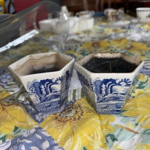 Spode Blue Italian Tea Lights X 2 - Picture 1 of 3