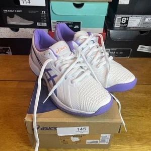 Size 8 - ASICS Solution Swift FF White Amethyst Women’s NWB - Picture 1 of 8