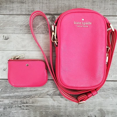 Kate Spade Rosie North South Crossbody Hot Pink Leather K4854 - Image 1 of 4