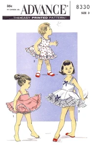 Advance 8330 Pattern SLIPS & Panties Toddler Girls Underwear - Picture 1 of 4