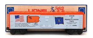 Lionel 6-7602 O Gauge Spirit of 76 Stato della Pennsylvania Boxcar #7602 EX/Box - Foto 1 di 3