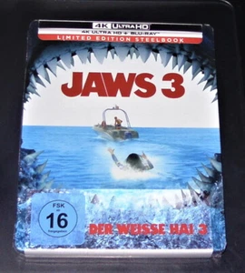 White Shark 3 / Jaws 3 Limited steelbook 4K blu ray+blu ray Nip - Picture 1 of 4