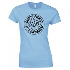 FUNNY WEED "DON'T PANIC, IT'S ORGANIC" LADIES SKINNY FIT T-SHIRT