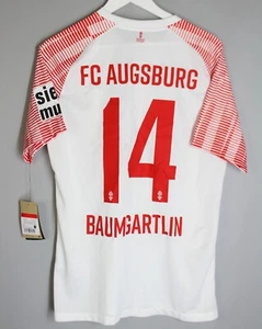 NWT FC AUGSBURG 2021 2022 AWAY FOOTBALL SHIRT JERSEY #14 BAUMGARTLIN NIKE - Picture 1 of 7