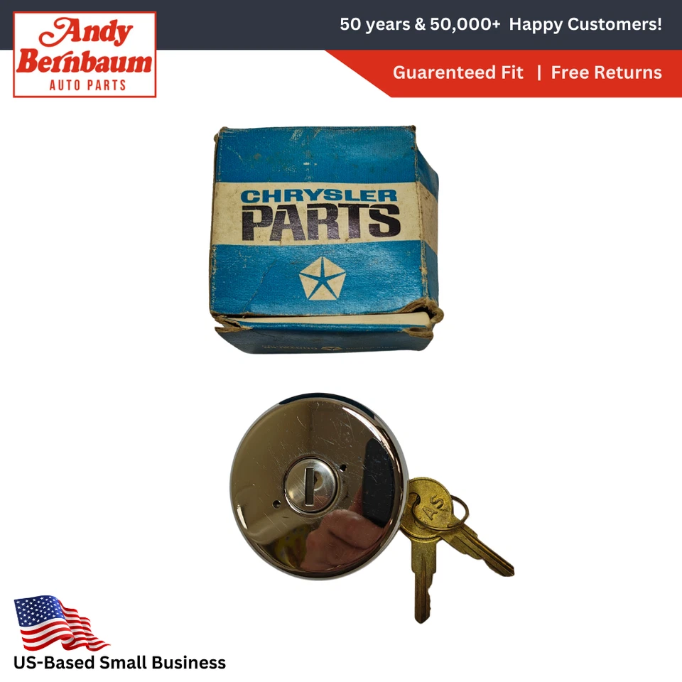 1964-1969 Dodge Chrysler 300 Newport acessório bloqueio tampa de combustível gasolina 2409393 NOS. - Imagem 1 de 4