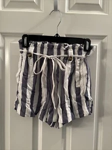 American Eagle blau-weiß gestreifte Shorts Größe Small - Bild 1 von 5