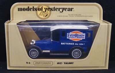 MATCHBOX 1927 TALBOT #Y-5 EverReady Batteries Models Of Yesteryear IN BOX - Image 1 of 4