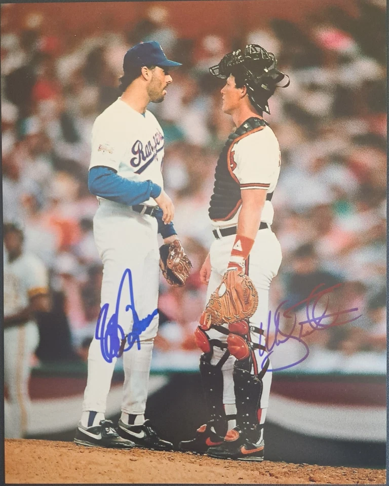 Jeff Russell Mickey Tettleton Firmado 8x10 Pic Rangers Orioles 1989 Juego de Estrellas Foto 1 de 1
