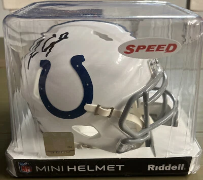 Parris Campbell Autographed Colts Mini Speed Helmet Beckett Hologram COA - Image 1 of 3