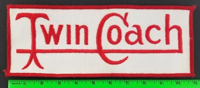 Vintage Twin Coach Bus Transportation Large Patch - Image 1 of 2