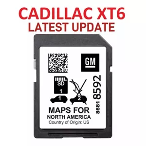 CADILLAC XT6 2020-2022 NEWEST 2024 MAP UPDATE GPS Navigation SD Card 86818592 - Picture 1 of 4