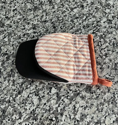 Guante Guante para Horno Instyle Naranja Blanco Rayas Neopreno 8” Nuevo Foto 1 de 4