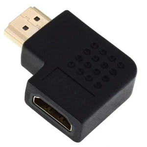HDMI Winkelstecker nach links, 90° Winkeladapter Stecker Hochwertig Vergoldet - Bild 1 von 1