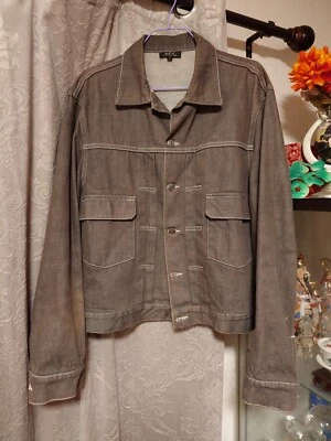 A.P.C. Denim Jacket Selvedge Charcoal Sz 3 Fits Like M Rare - Image 1 of 4