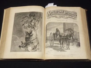 1870 JAN-JUNE APPLETON'S JOURNAL BOUND VOLUME NO. 3 - ILLUSTRATIONS - KD 7462H - Imagen 1 de 12