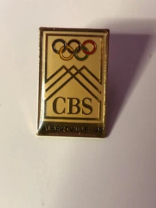 Albertville 1992 CBS Olympic Media Pin/VERSAND KOSTENLOS USPS 1. KLASSE - Bild 1 von 3