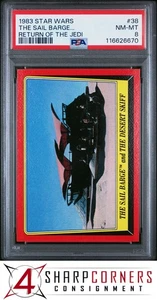 1983 STAR WARS RETURN OF THE JEDI #38 SAIL BARGE DESERT SKIFF PSA 8 - Picture 1 of 3