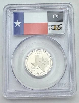 2004 S Washington Quarter - PCGS Graded PR69DCAM - 25C -25 Cent Coin - Texas - Image 1 of 2
