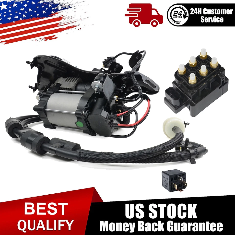 Bomba de compresor de suspensión neumática y bloque de válvulas para Jeep Grand Cherokee 2011-2018 Foto 1 de 4
