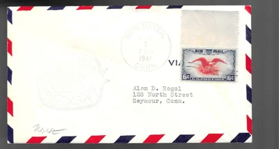 1941 New Haven Conn First Flight cover - Image 1 of 2
