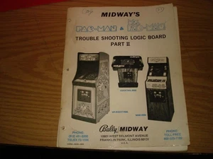 Midways Pac-Man und Ms. Pacman Trouble Shooting Logic Board Teil II 1980 Buch - Bild 1 von 5