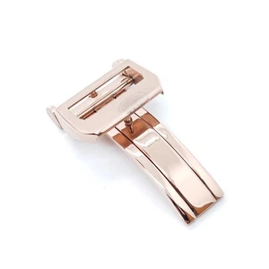 20mm Rose Gold Color Stainless Folding Deployment Clasp For IWC Watch Band Strap - Picture 1 of 8