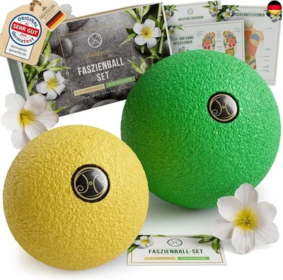 HELDSON® Premium Faszienball klein 2er Set [6cm & 8cm] - Faszien Ball hart