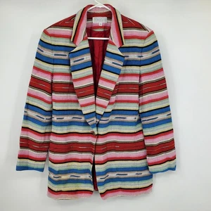 Giacca blazer vintage Saks Fifth Avenue Serape Southwestern Aztec a righe 12 - Foto 1 di 12