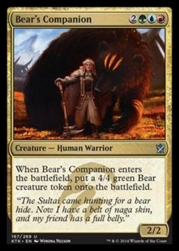 Bear's Companion - Foil - Khans of Tarkir #167/269 MTG Magic The Gathering - Image 1 of 1