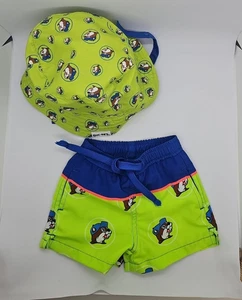 BUC-EE'S Niño Bebé Infante 6-9 Meses Pantalones Cortos de Natación Sombrero para el Sol a Juego - Imagen 1 de 7