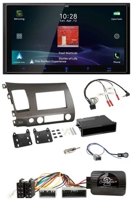 JVC USB Bluetooth 2DIN DAB Lenkrad Autoradio für Honda Civic 06-10 Hybrid anthra - Bild 1 von 4