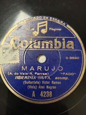 FADO Portugal HERMINIA SILVA 78 RPM with Viola & Guitar. Recorded on Spain - Image 1 of 4